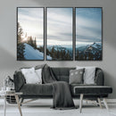 Snowy Mountains Wall Art Canvas Print – Framed Alpine by MyGreatCanvas | Canvas Wall Art Prints | Photo Prints & Wall Decor