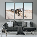 Desert Mailboxes Canvas Print – Framed Minimal Western