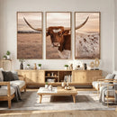 Texas Longhorn Cow Canvas Wall Art, Majestic Bull and Rustic by MyGreatCanvas | Canvas Wall Art Prints | Photo Prints & Wall Decor