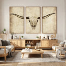 Longhorn Skull Wall Art Canvas Print – Rustic Western by MyGreatCanvas | Canvas Wall Art Prints | Photo Prints & Wall Decor