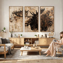 Moose Canvas Wall Art — Rustic Wildlife Painting Print | by MyGreatCanvas | Canvas Wall Art Prints | Photo Prints & Wall Decor