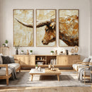 Rustic Longhorn Bull Wall Art Canvas Print – Vintage Western by MyGreatCanvas | Canvas Wall Art Prints | Photo Prints & Wall Decor