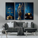 Lady Justice Wall Art Canvas Print – Elegant Gold Legal by MyGreatCanvas | Canvas Wall Art Prints | Photo Prints & Wall Decor