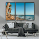 Scenic Beach Wall Art Canvas Print – Tall Palm Trees, Sandy by MyGreatCanvas | Canvas Wall Art Prints | Photo Prints & Wall Decor
