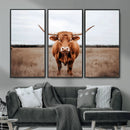 Longhorn Bull Wall Art Canvas Print – Framed Rustic by MyGreatCanvas | Canvas Wall Art Prints | Photo Prints & Wall Decor