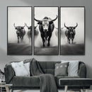 Texas Longhorn Wall Art Canvas Print, Framed Speckled Cow by MyGreatCanvas | Canvas Wall Art Prints | Photo Prints & Wall Decor