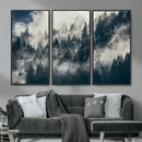 Foggy Pine Forest Wall Art – Framed Black White Nature by MyGreatCanvas | Canvas Wall Art Prints | Photo Prints & Wall Decor