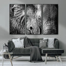 Wild Old Elephant Wall Art Canvas Print