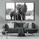 Elephant Family Africa Wall Art Canvas Print by MyGreatCanvas | Canvas Wall Art Prints | Photo Prints & Wall Decor