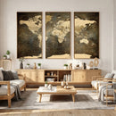 Large Framed Vintage World Map Wall Art Print for Home Wall by MyGreatCanvas | Canvas Wall Art Prints | Photo Prints & Wall Decor