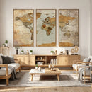 World Map Canvas Print – Detailed Map of the World Wall Art by MyGreatCanvas | Canvas Wall Art Prints | Photo Prints & Wall Decor