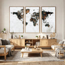 Large World Map Canvas Print – Framed Travel Map Wall Art
