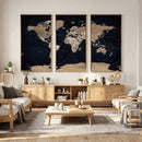Grunge Wall Art World Map Canvas Print by MyGreatCanvas | Canvas Wall Art Prints | Photo Prints & Wall Decor