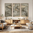 World Map Canvas Print – Detailed Map of the World Wall Art