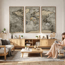 World Map Canvas Print – Detailed Map of the World Wall Art