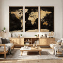 Extra Large World Map Canvas Print – Detailed Map Classic