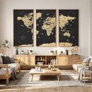 Vintage Blue and Brown World Map Canvas Wall Art – Framed by MyGreatCanvas | Canvas Wall Art Prints | Photo Prints & Wall Decor