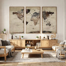 Neutral Watercolor World Map Canvas Wall Art – Framed Earth by MyGreatCanvas | Canvas Wall Art Prints | Photo Prints & Wall Decor