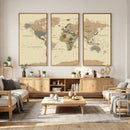 Extra Large World Map Canvas Print – Detailed Map of the by MyGreatCanvas | Canvas Wall Art Prints | Photo Prints & Wall Decor