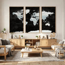 World Map Canvas Print – Framed Push Pin Wall Art, Color by MyGreatCanvas | Canvas Wall Art Prints | Photo Prints & Wall Decor