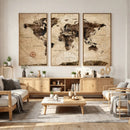 World Map Wall Art Canvas Print by MyGreatCanvas | Canvas Wall Art Prints | Photo Prints & Wall Decor