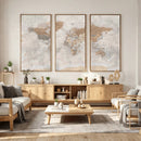 Detailed World Map Wall Art Canvas Print for Home and Office Decor by MyGreatCanvas | Canvas Wall Art Prints | Photo Prints & Wall Decor
