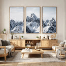 Snowy Mountain Range Canvas Print, Alpine Peaks Landscape by MyGreatCanvas | Canvas Wall Art Prints | Photo Prints & Wall Decor