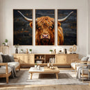Highland Cow Wall Art Canvas Print, Rustic Farm Animal by MyGreatCanvas | Canvas Wall Art Prints | Photo Prints & Wall Decor