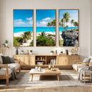 Barbados Beach Wall Art Canvas Print, Palm Tree Ocean by MyGreatCanvas | Canvas Wall Art Prints | Photo Prints & Wall Decor