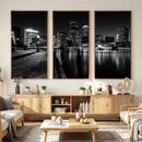 Boston Wall Art Canvas Print, Boston City Downtown Night by MyGreatCanvas | Canvas Wall Art Prints | Photo Prints & Wall Decor