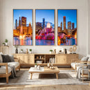 Chicago Wall Art Canvas Print, Chicago City Downtown Night by MyGreatCanvas | Canvas Wall Art Prints | Photo Prints & Wall Decor