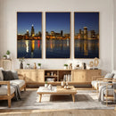 Chicago Wall Art Canvas Print - Chicago City Downtown Night by MyGreatCanvas | Canvas Wall Art Prints | Photo Prints & Wall Decor