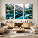 Alpine Mountain Lake Wall Art Canvas Print – Turquoise by MyGreatCanvas | Canvas Wall Art Prints | Photo Prints & Wall Decor