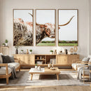 Texas Catle Longhorn Wall Art Canvas Print for Farmhouse by MyGreatCanvas | Canvas Wall Art Prints | Photo Prints & Wall Decor