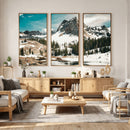 Snowy Mountain Wall Art Canvas Print, Alpine Pine Forest by MyGreatCanvas | Canvas Wall Art Prints | Photo Prints & Wall Decor
