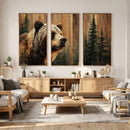 Grizzly Bear Wall Art Canvas Print, Rustic Wildlife Bear by MyGreatCanvas | Canvas Wall Art Prints | Photo Prints & Wall Decor