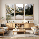 Lake Braies Alpine Landscape Wall Art Canvas Print, by MyGreatCanvas | Canvas Wall Art Prints | Photo Prints & Wall Decor