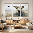 Abstract Highland Cow Animal Wall Art Canvas Print by MyGreatCanvas | Canvas Wall Art Prints | Photo Prints & Wall Decor