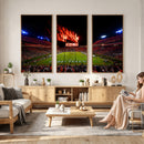 Auburn Stadium Wall Art Canvas Print, College Football Night