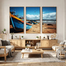Fishing Boats Wall Art Canvas Print, Coastal Boat Beach by MyGreatCanvas | Canvas Wall Art Prints | Photo Prints & Wall Decor