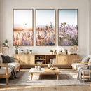 Lavender Field Wall Art Canvas Print, Butterfly Floral by MyGreatCanvas | Canvas Wall Art Prints | Photo Prints & Wall Decor
