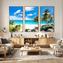 Tropical Beach Wall Art Canvas Print, Palm Tree Ocean by MyGreatCanvas | Canvas Wall Art Prints | Photo Prints & Wall Decor