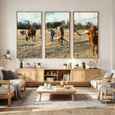 Texas Longhorn Wall Art Canvas Print, Western Ranch Cattle by MyGreatCanvas | Canvas Wall Art Prints | Photo Prints & Wall Decor