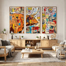 Basquiat Style Bull Graffiti Wall Art Canvas Print, Street by MyGreatCanvas | Canvas Wall Art Prints | Photo Prints & Wall Decor
