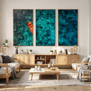 Turquoise Ocean Boat Wall Art Canvas Print by MyGreatCanvas | Canvas Wall Art Prints | Photo Prints & Wall Decor
