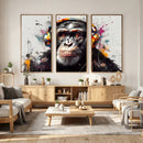 Dj Monkey Wall Art Canvas Print – Colorful Pop Art Banksy by MyGreatCanvas | Canvas Wall Art Prints | Photo Prints & Wall Decor