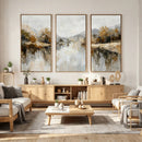 Neutral Abstract Lake Landscape Wall Art Canvas Print by MyGreatCanvas | Canvas Wall Art Prints | Photo Prints & Wall Decor