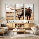Texas Longhorn Bull Rustic Wall Art Canvas Print, Western by MyGreatCanvas | Canvas Wall Art Prints | Photo Prints & Wall Decor