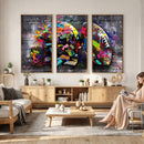 Graffiti American Football Helmet Street Art Wall Art Canvas