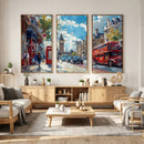 London City Street Wall Art Canvas Print, Big Ben & Red Bus by MyGreatCanvas | Canvas Wall Art Prints | Photo Prints & Wall Decor